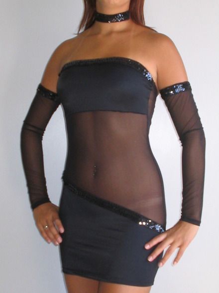 Vestido Preto transparente