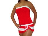 Vestido Vermelho e Branco